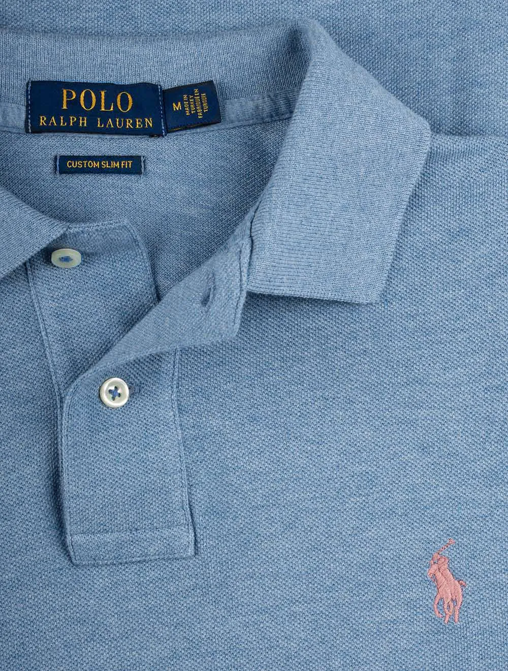 Mesh Polo Pale Blue