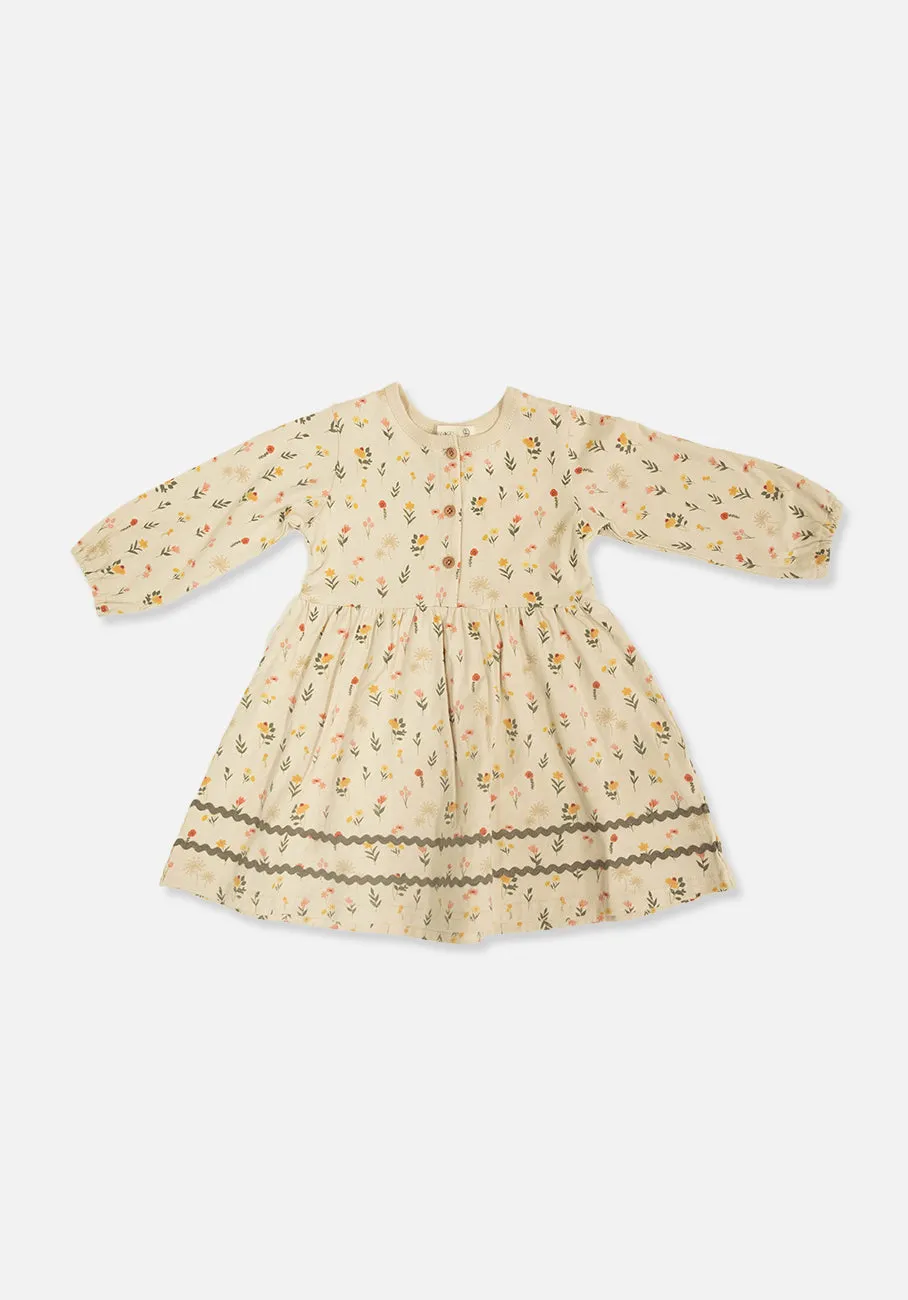 Miann & Co Baby - Button Down Long Sleeve Dress - Garden Party