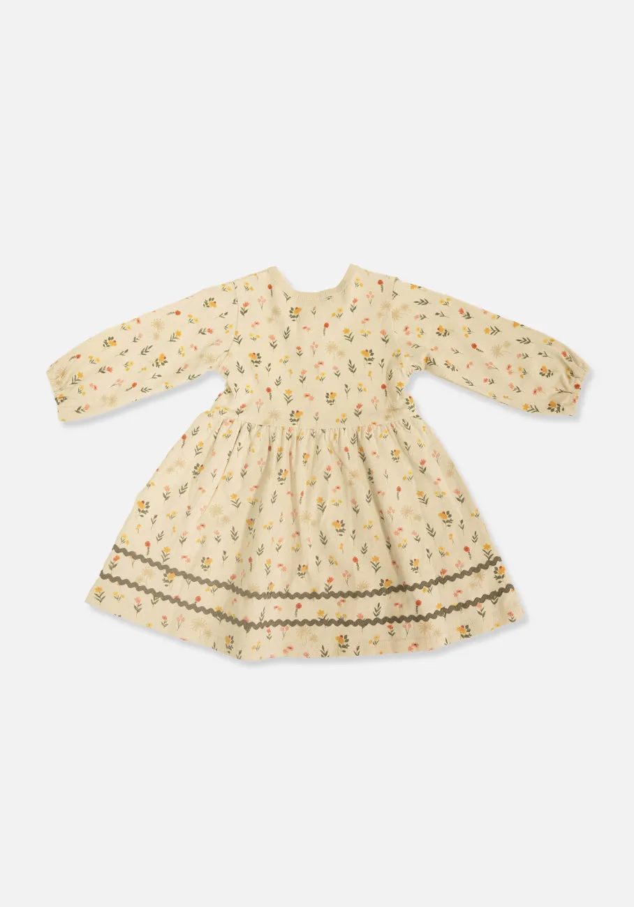 Miann & Co Baby - Button Down Long Sleeve Dress - Garden Party