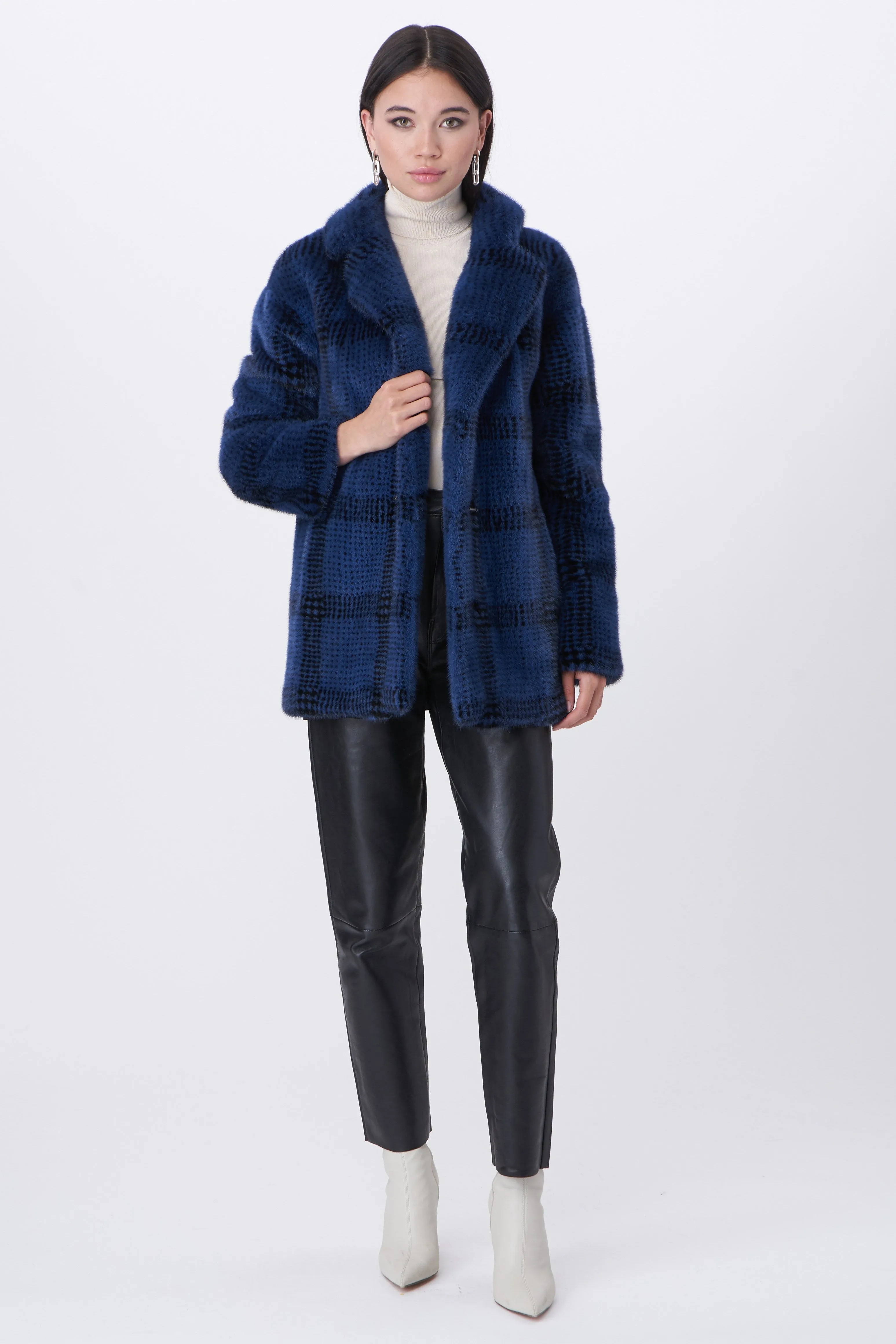 Mink Jacket with Notch Collar