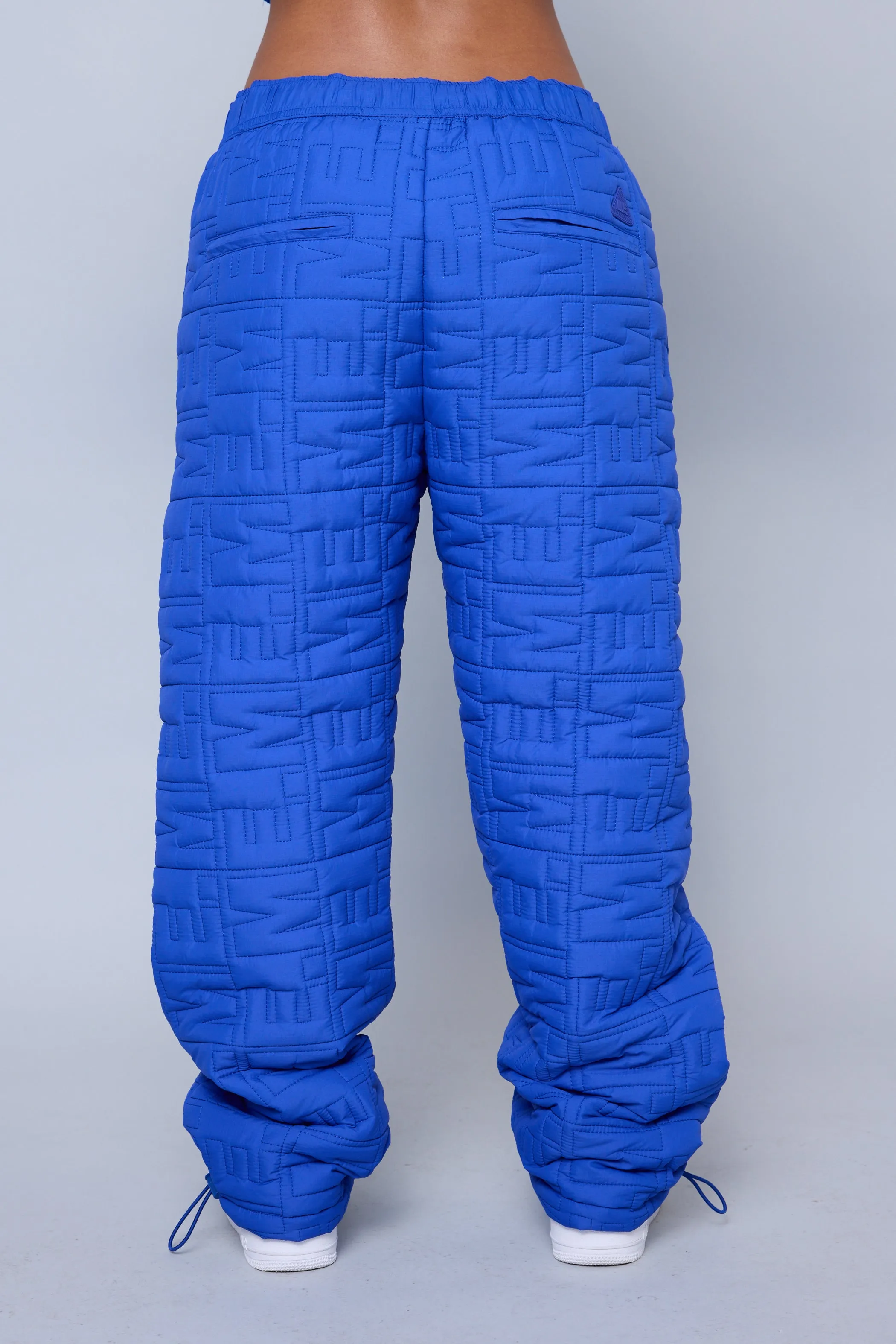 Monogram Quilted Puff Tech Pant - Cobalt