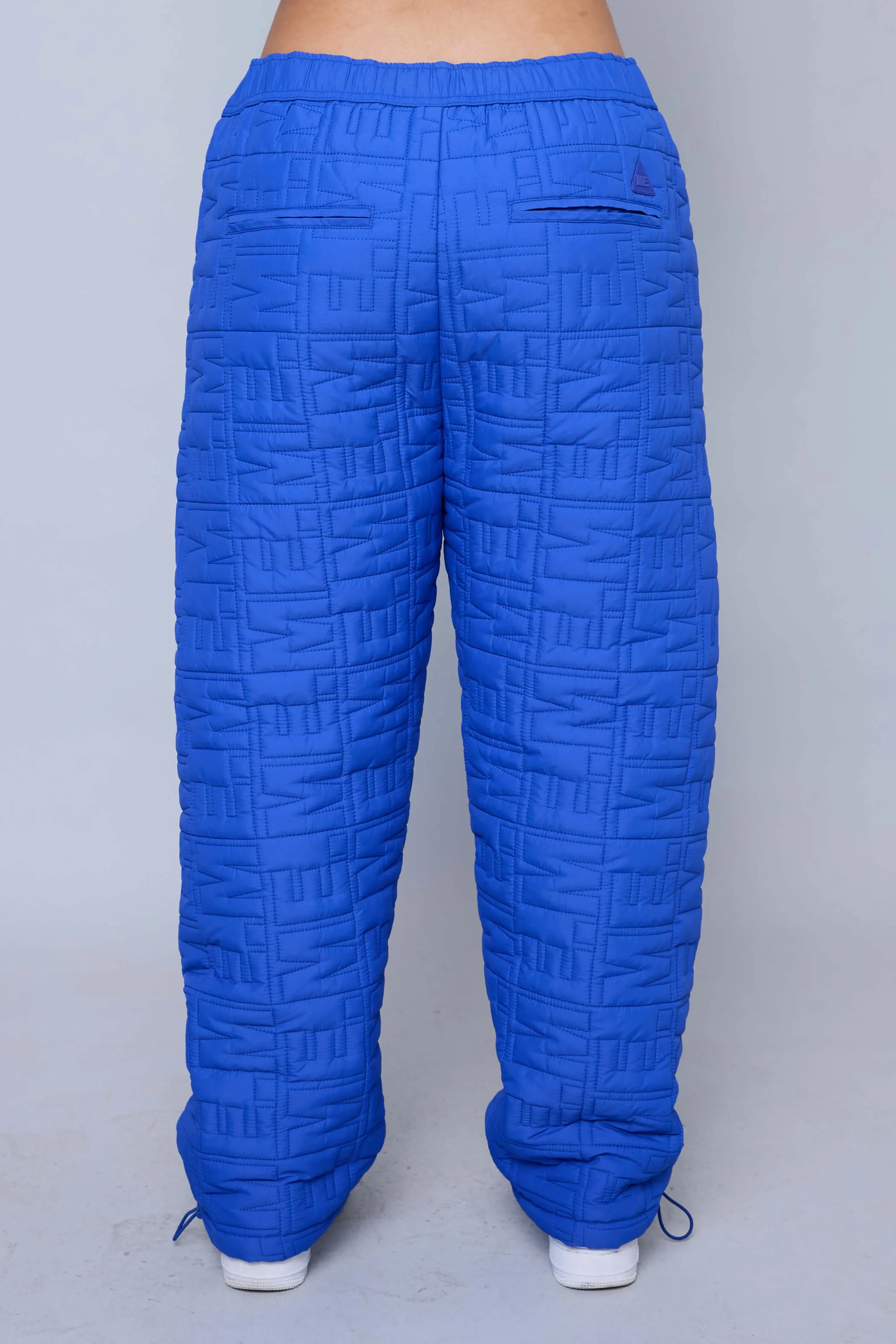 Monogram Quilted Puff Tech Pant - Cobalt