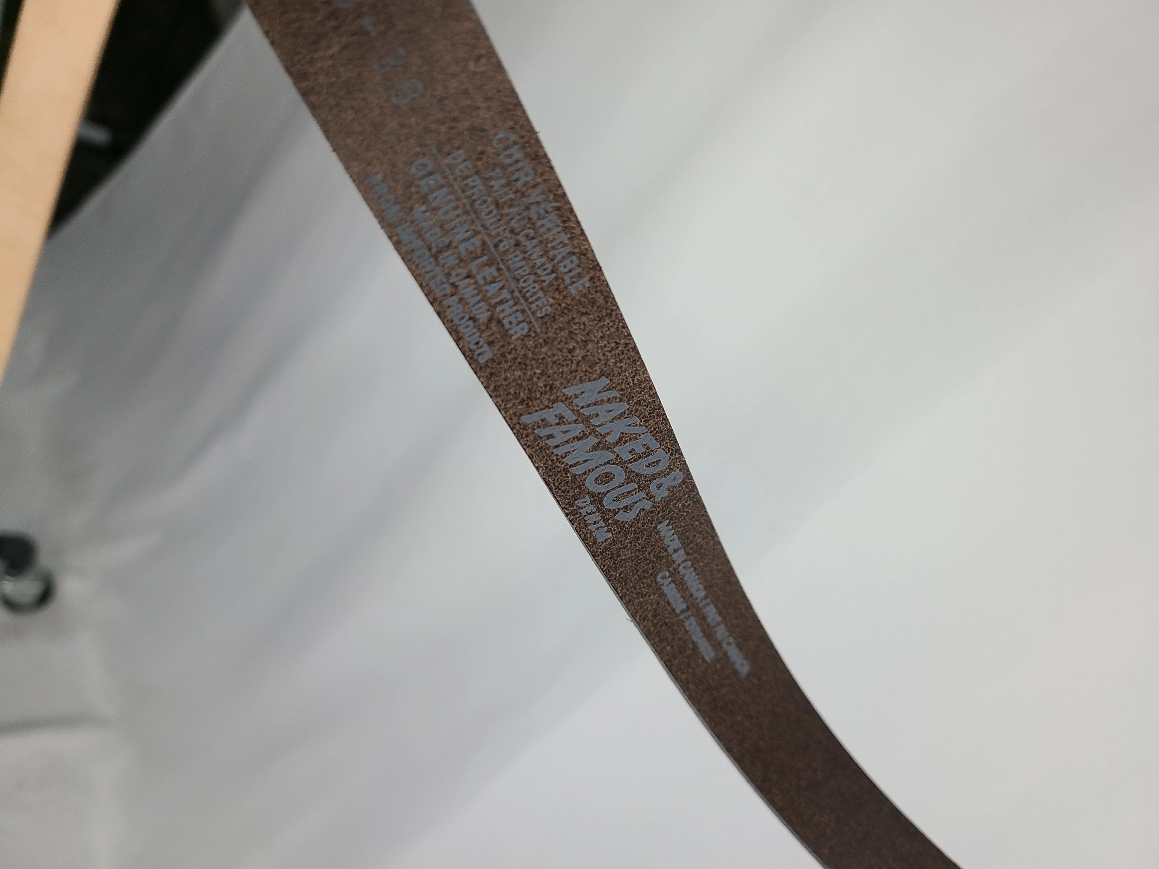 Naked & Famous Buffalo Belt - Brown Buffalo Leather