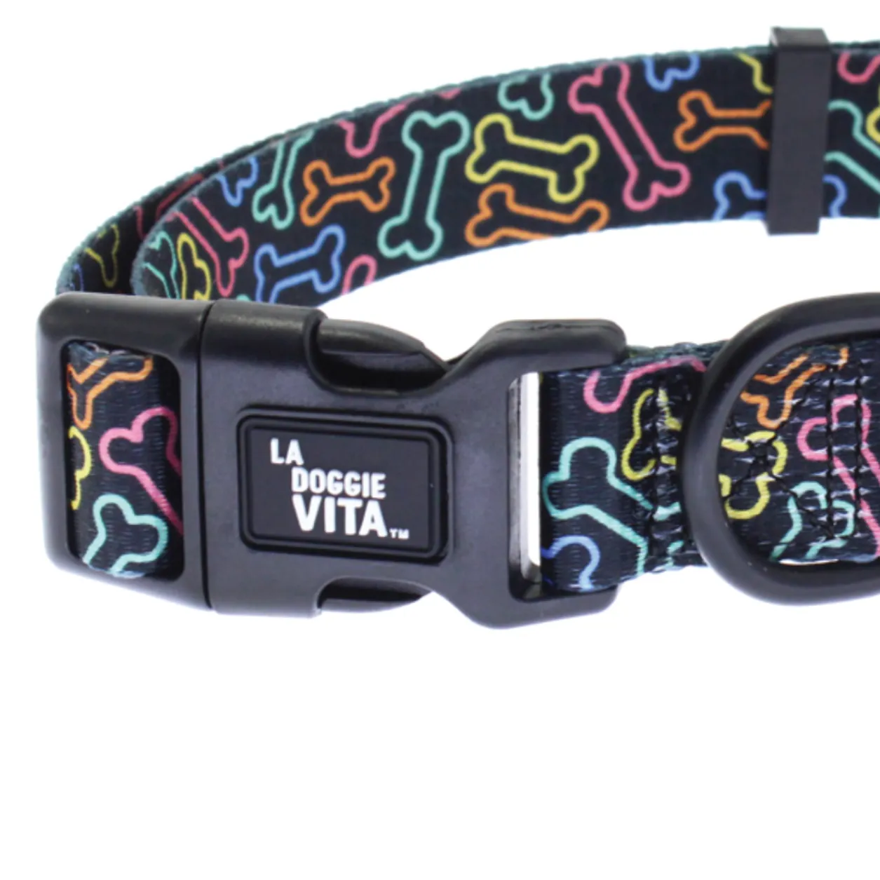 Neon Bone Black Collar