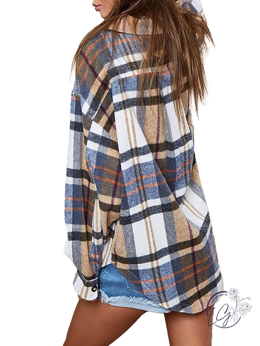 No Holding Back Plaid Shacket