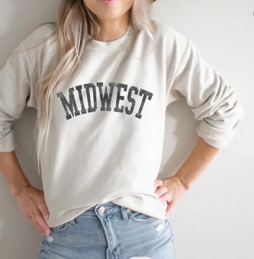 Oatmeal Midwest Crewneck Sweatshirt