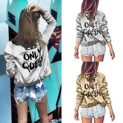 Only Queen fashion bomber jacket