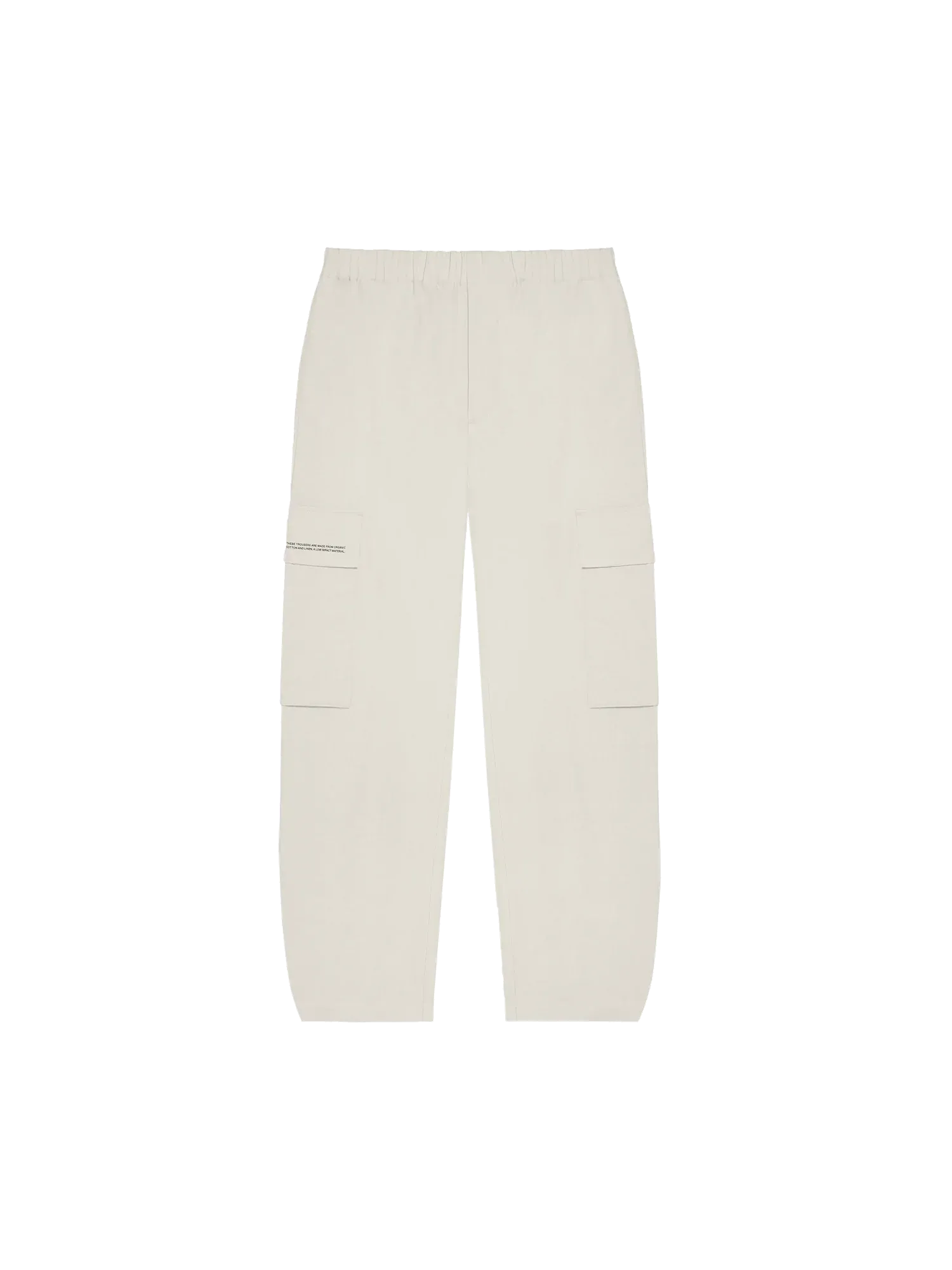 Organic Cotton Blend Cargo Pants—limestone