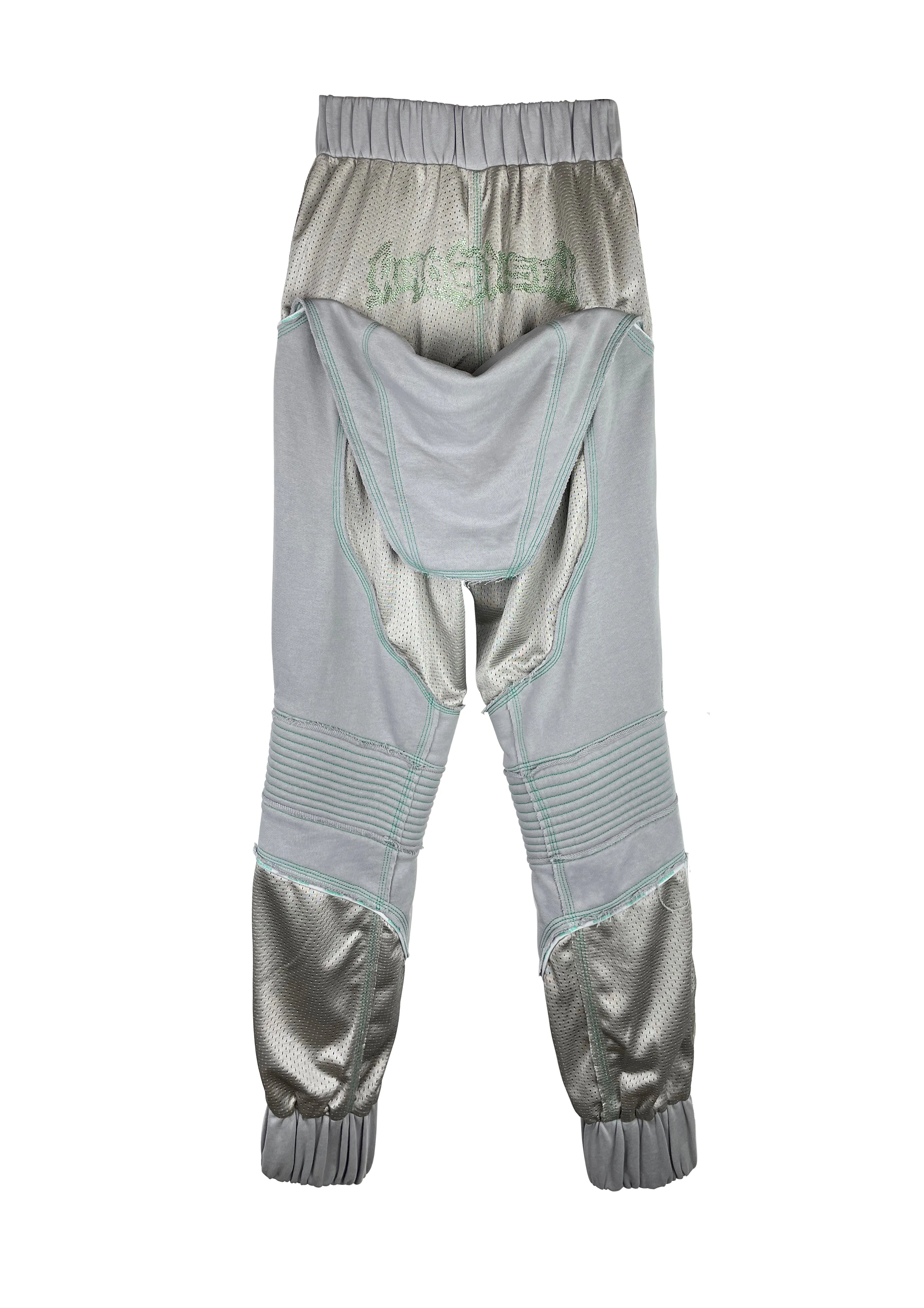 PANELED MESH COTTON SWEATPANTS