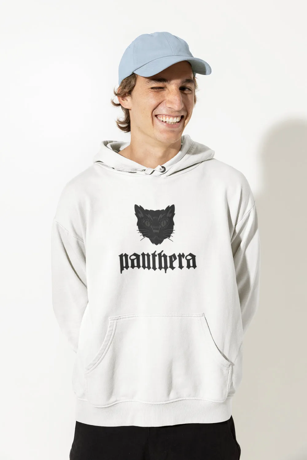 Panthera Premium Non Zipper White Hoodie