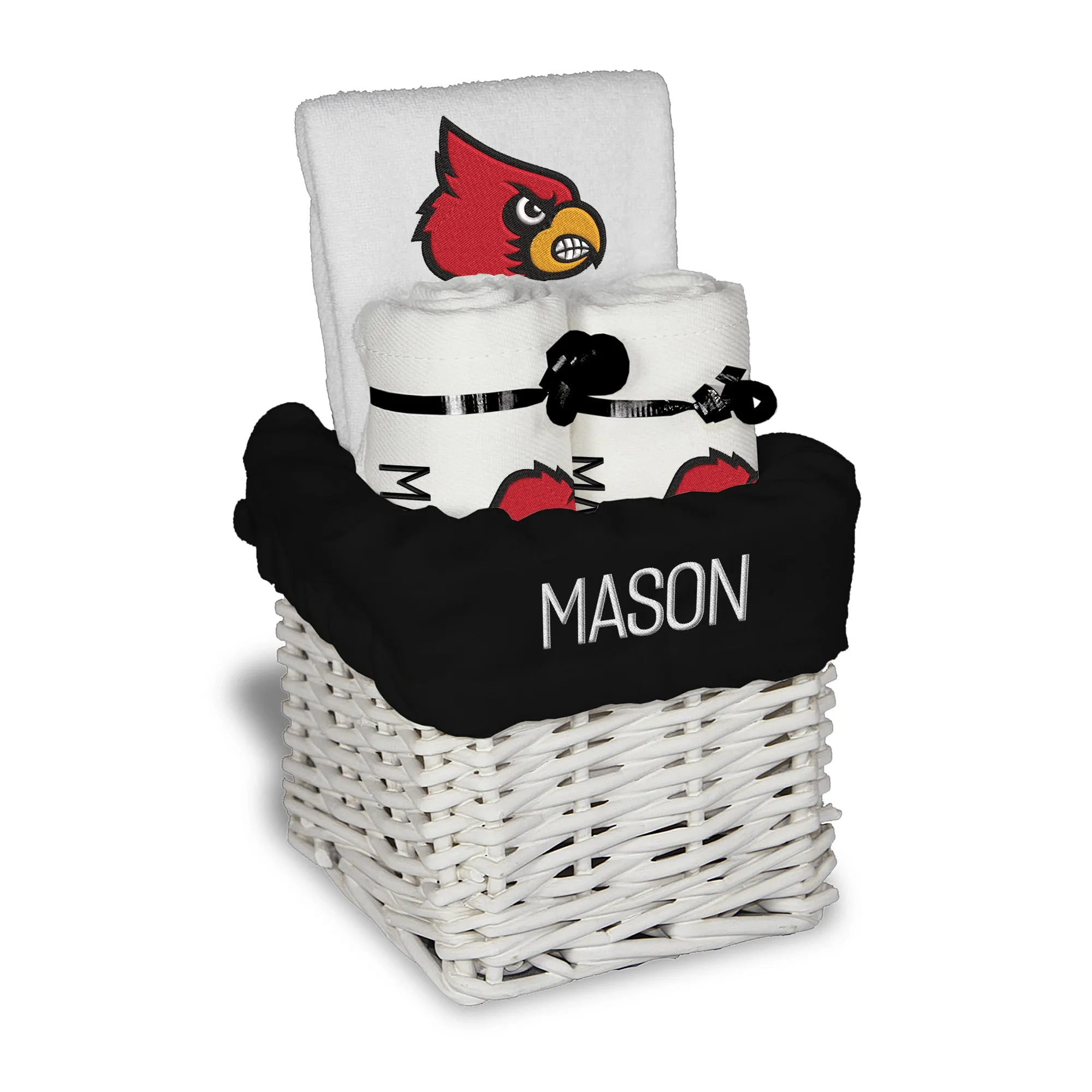 Personalized Louisville Cardinals Small Basket - 4 Items