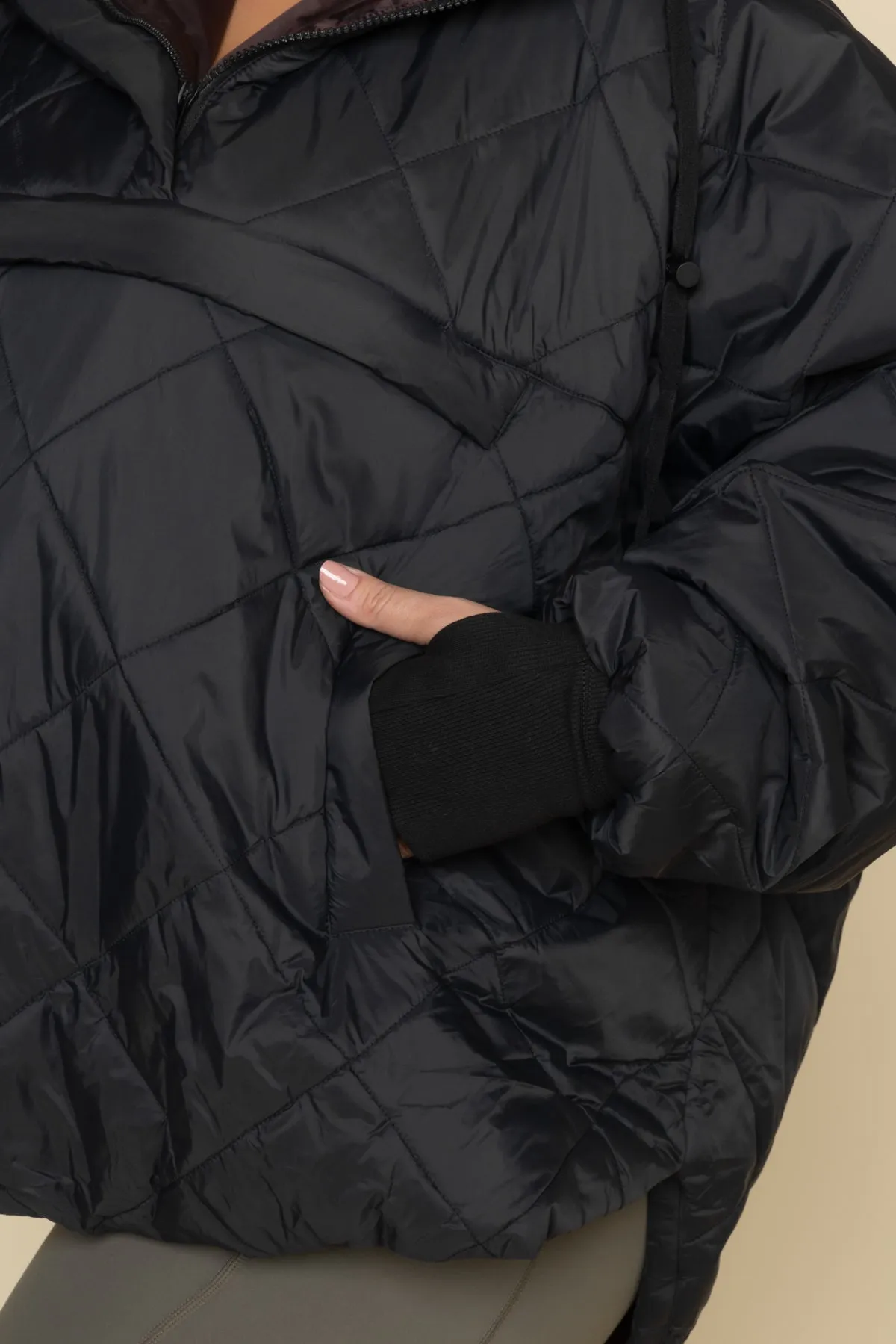 Pillow Packable Puffer Jacket - Black