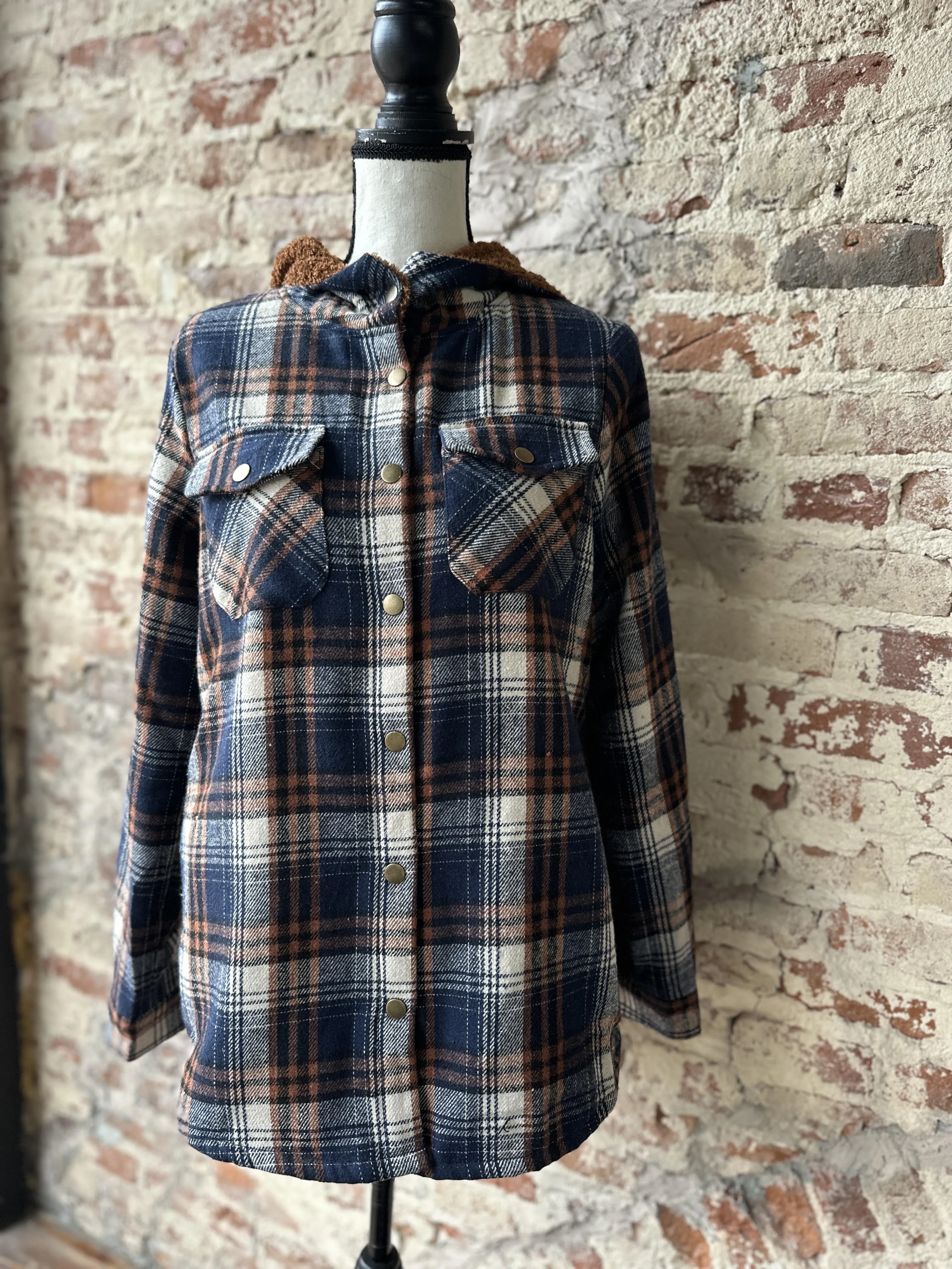 Pinter Plaid Sherpa Lined Shacket