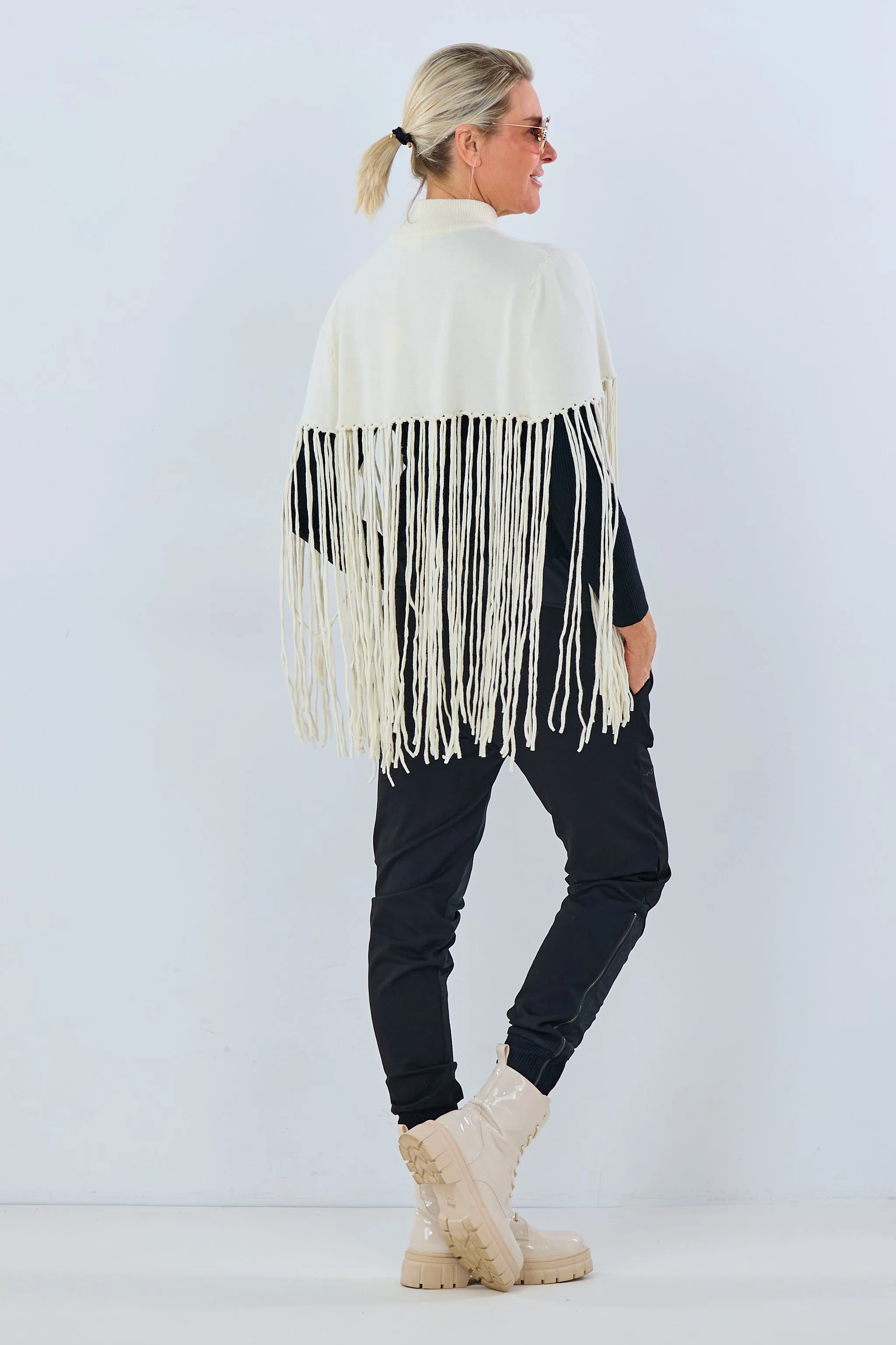 Poncho/Pulli, creme