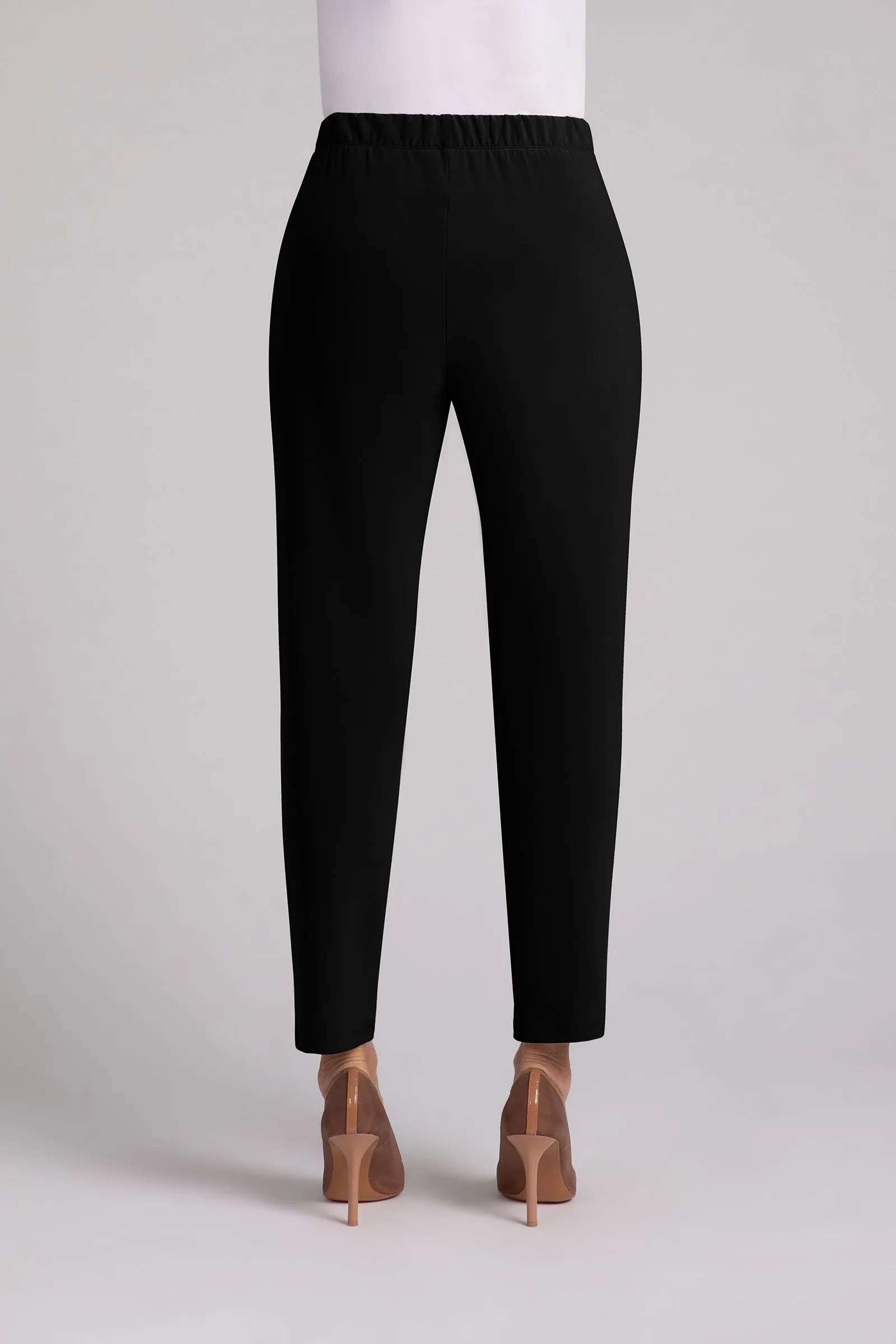 Ponte Easy Pull On Ankle Pant | Black