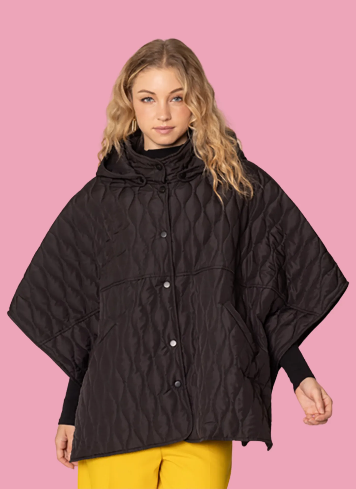 Quilted Puffer Poncho