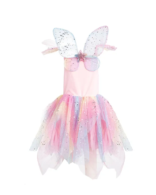 Rainbow Fairy Dress with Wings