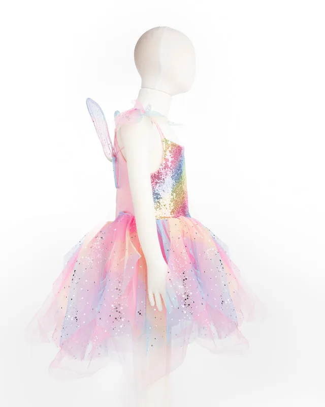 Rainbow Fairy Dress with Wings