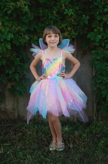 Rainbow Fairy Dress with Wings