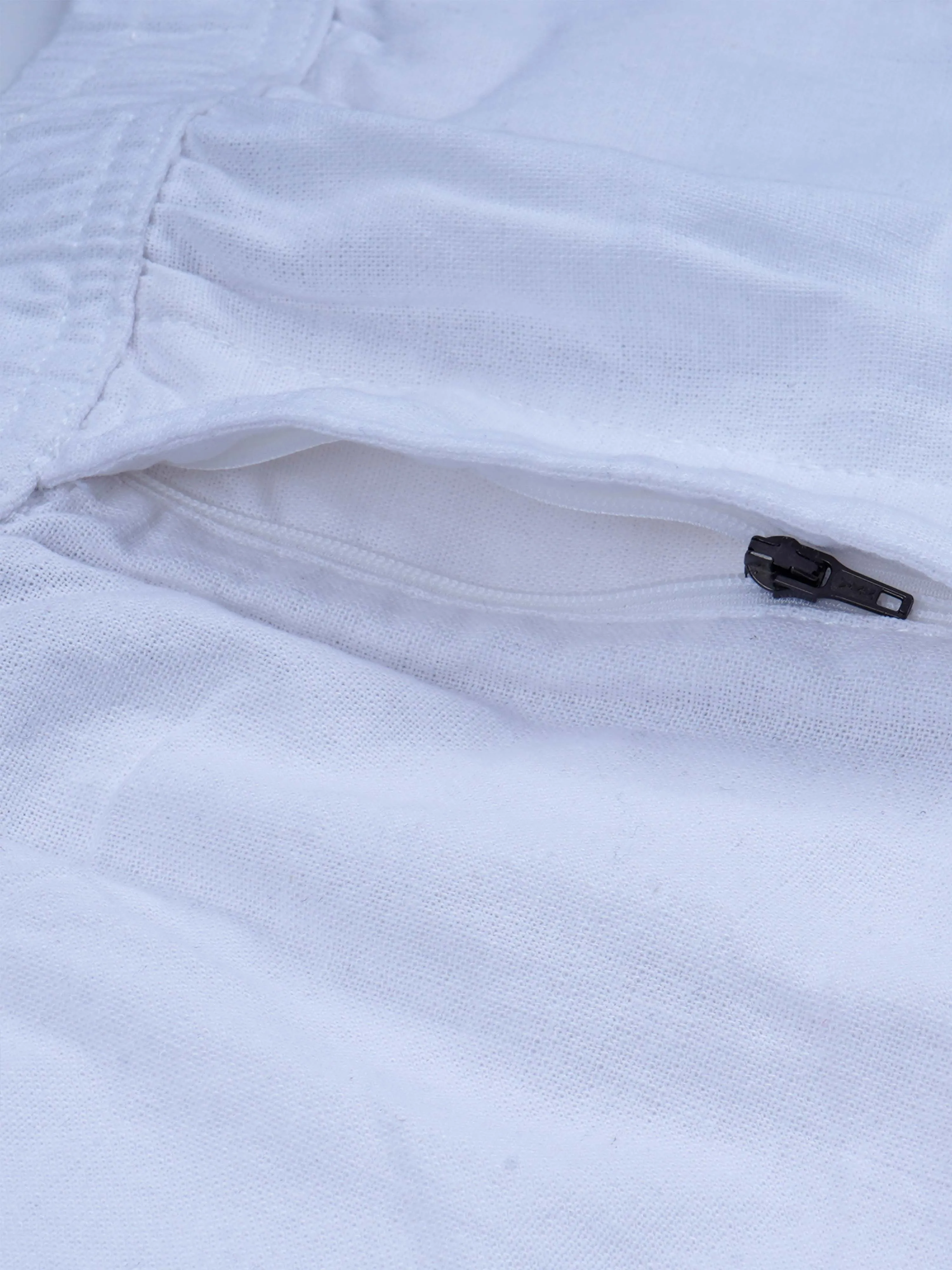 Raw Slub Relaxed White Flexiwaist Pants