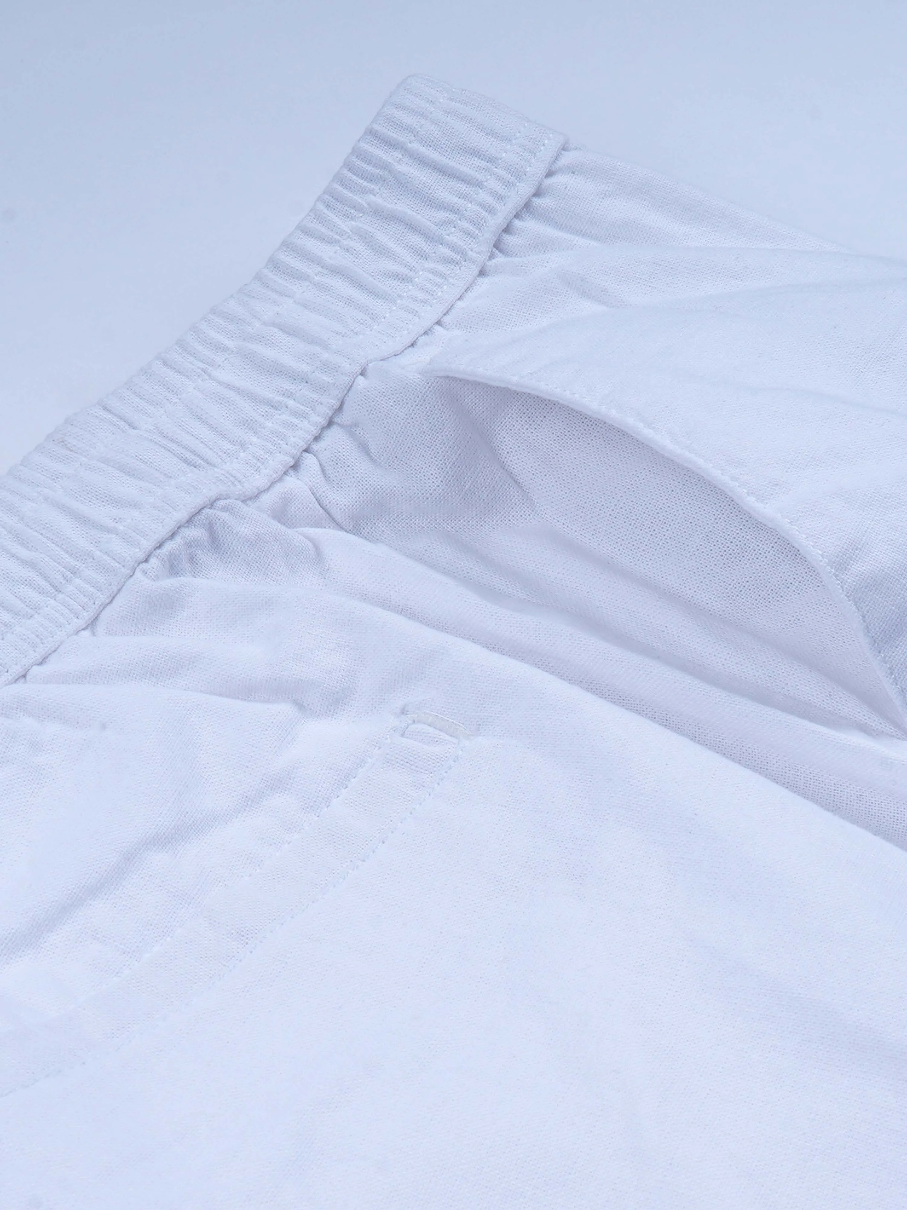 Raw Slub Relaxed White Flexiwaist Pants