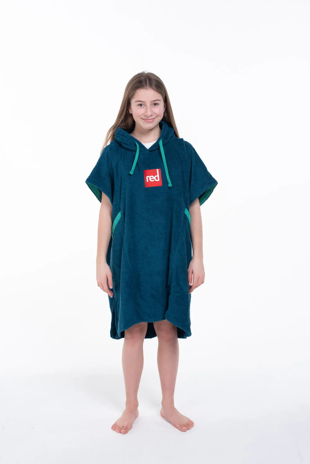 Red Original Kids Towelling Poncho