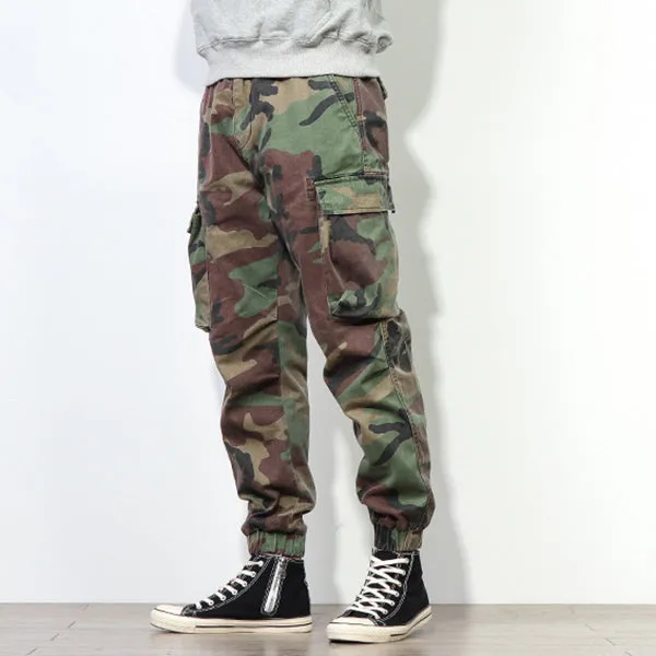 Retro Military Style Casual Pants