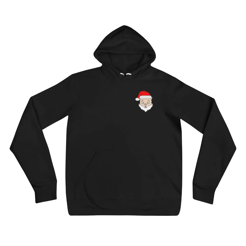 Santa Pig   Christmas Neon Sign Hoodie