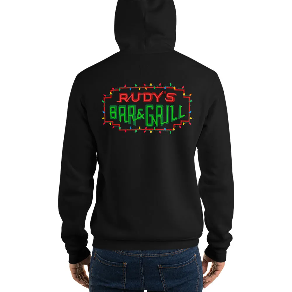 Santa Pig   Christmas Neon Sign Hoodie