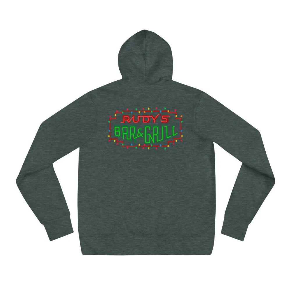 Santa Pig   Christmas Neon Sign Hoodie