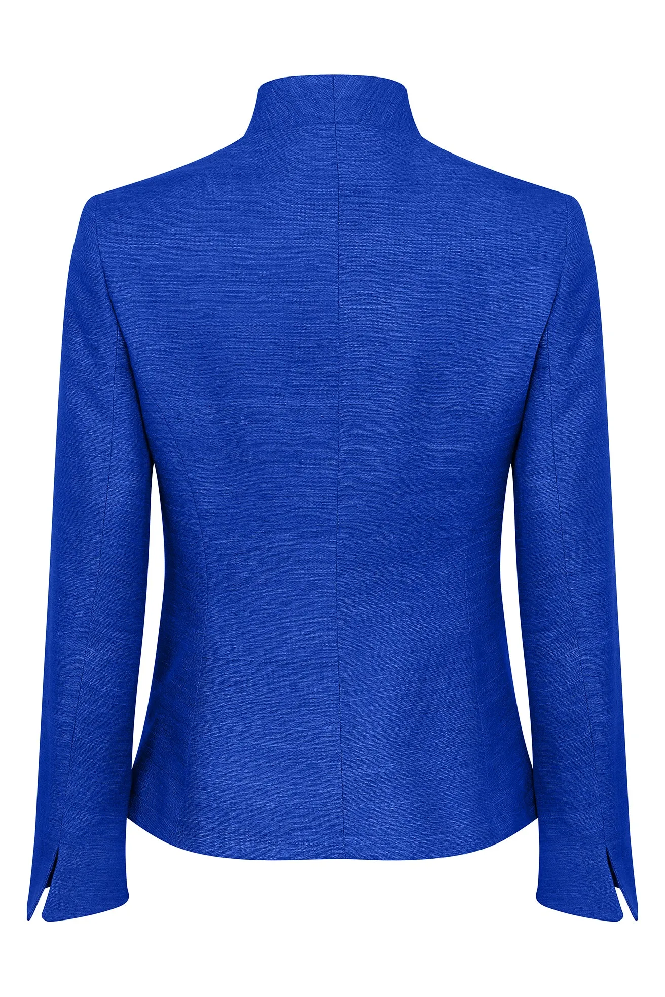 Sapphire Plain Raw Silk Jacket - Diana