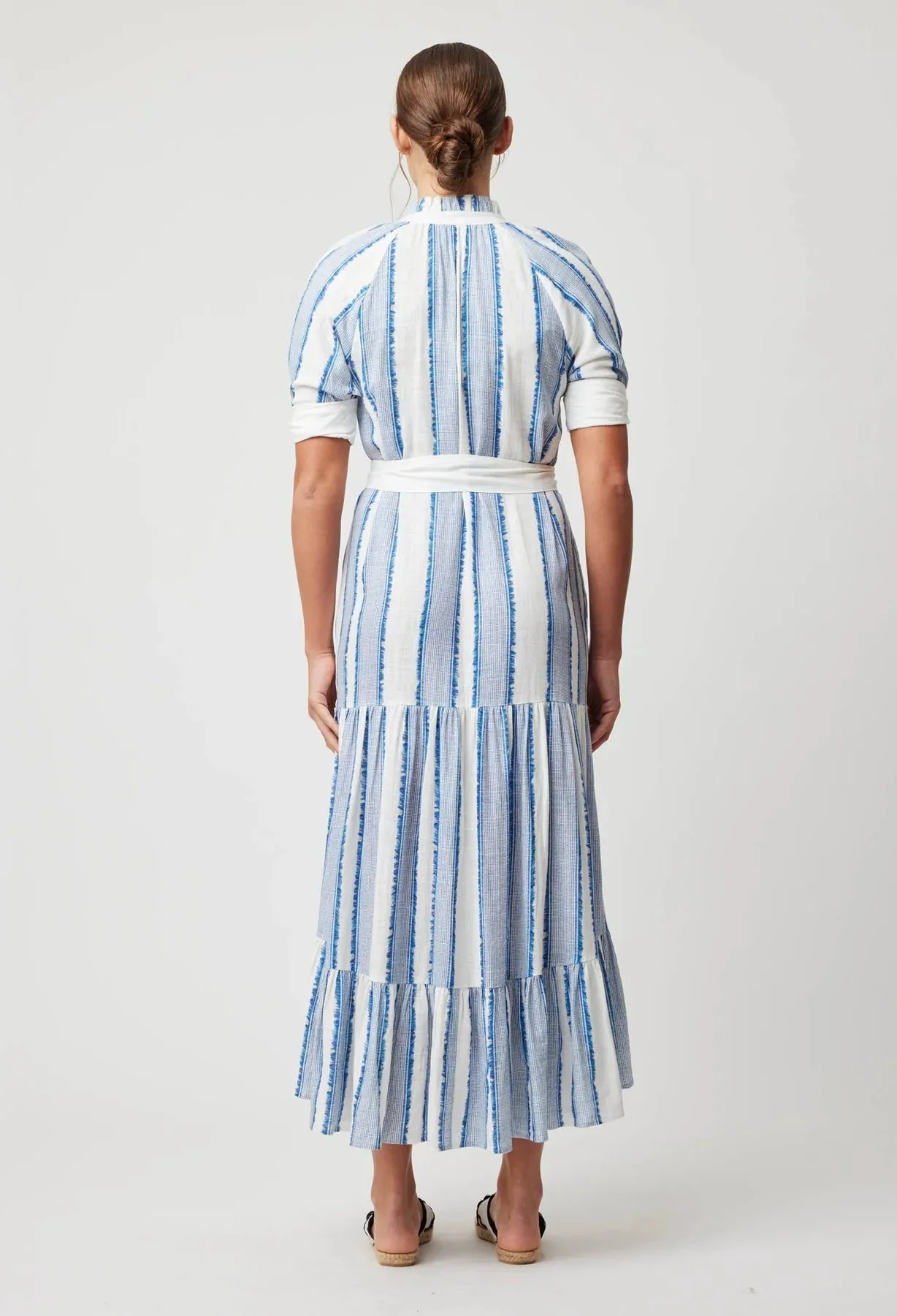 SCALA LINEN VISCOSE MAXI DRESS | Sorrento Stripe