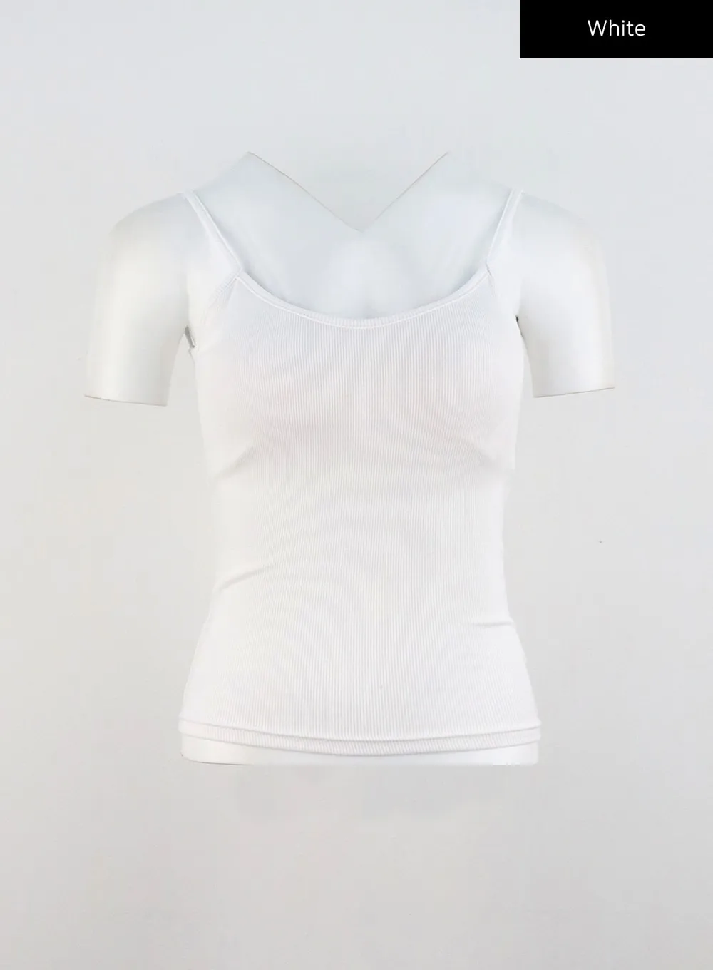 Scoop Neck Ribbed Top CL313