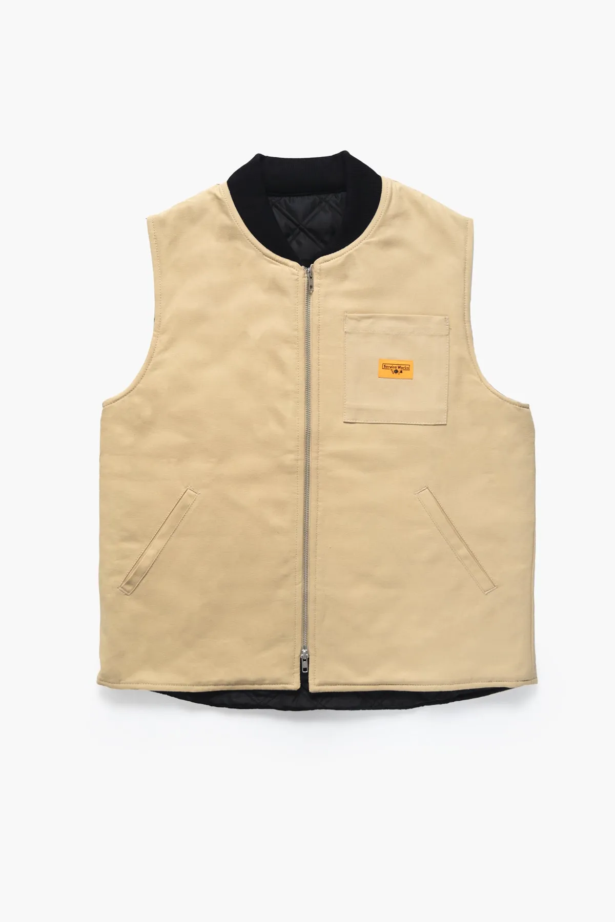 Service Works - Padded Work Vest Jacket - Pale Khaki