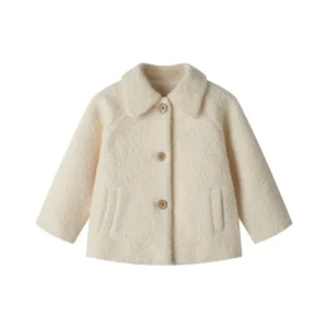 SHERPA COLLARED JACKET-CREME