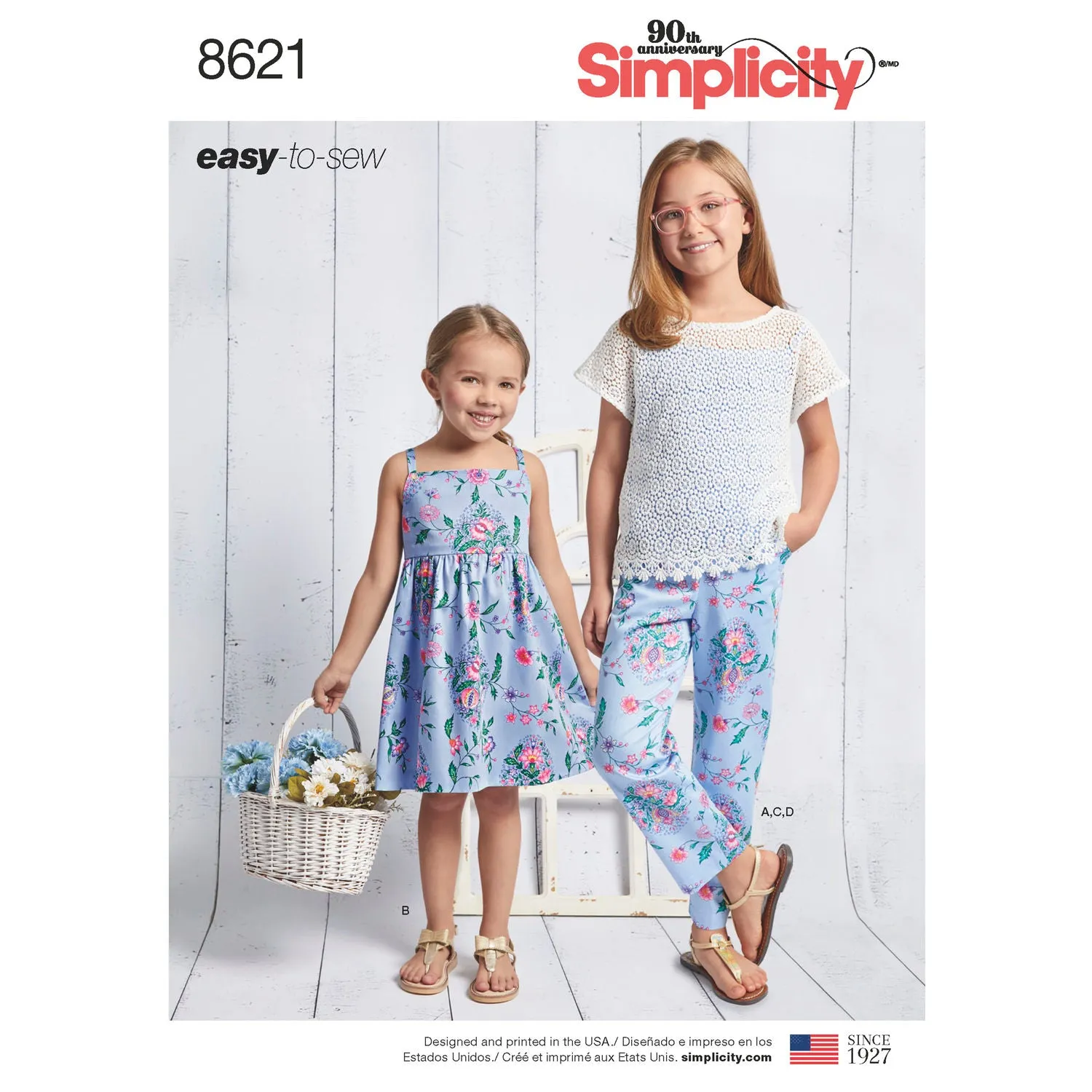 Simplicity Pattern S8621 Child's / Girls' Dress, Top, Pants & Camisole