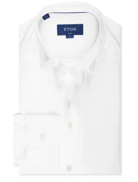 Slim Fit Jersey Stretch Shirt White