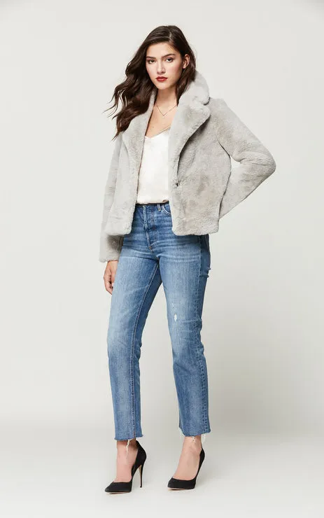 Soia & Kyo - Emanuela Faux Fur Jacket in Silver