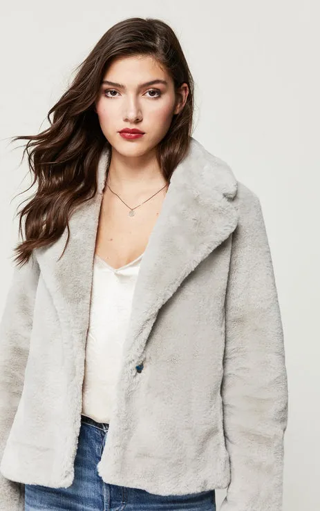 Soia & Kyo - Emanuela Faux Fur Jacket in Silver