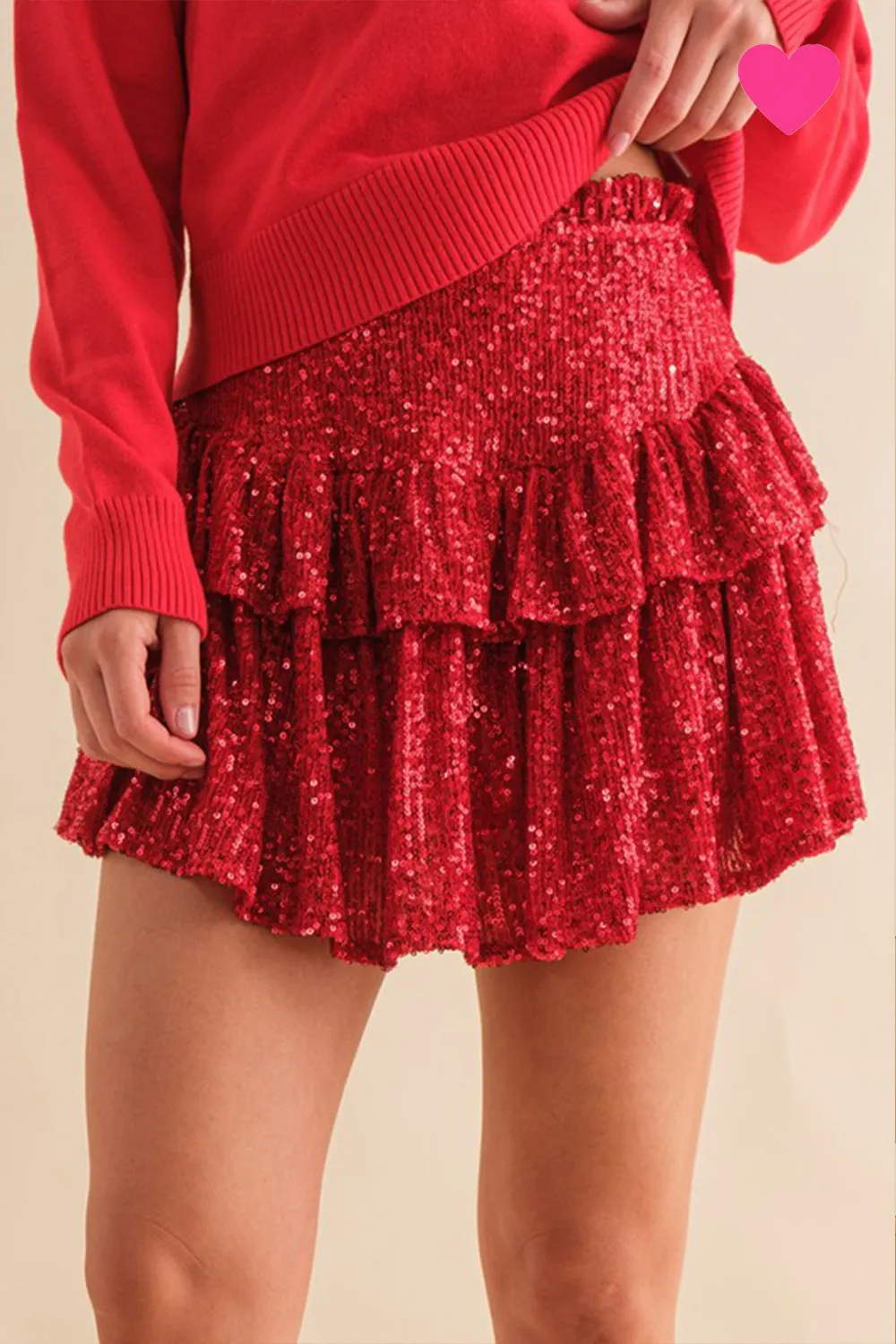 Stacey's Ruffle Sequin Skort