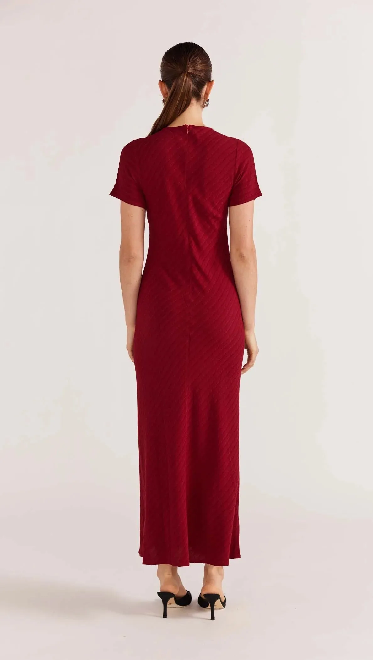 STAPLE THE LABEL Gillian Bias Maxi Dress Red