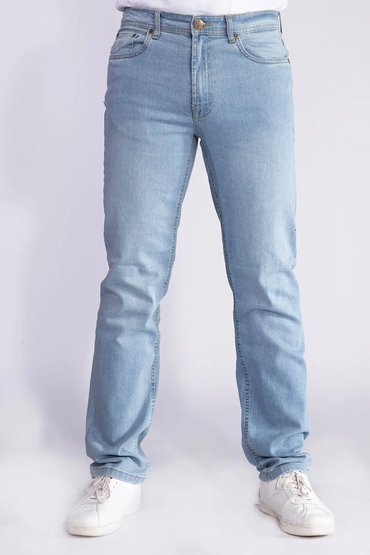 Straight Fit Light Wash Jeans - W21 - MDJ003R