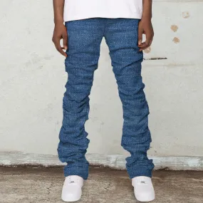 Street hip-hop retro pleated pile pants jeans