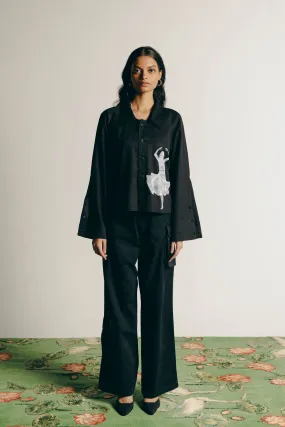 Surrealist Dancing Shacket & Cargo Pants Co-ord