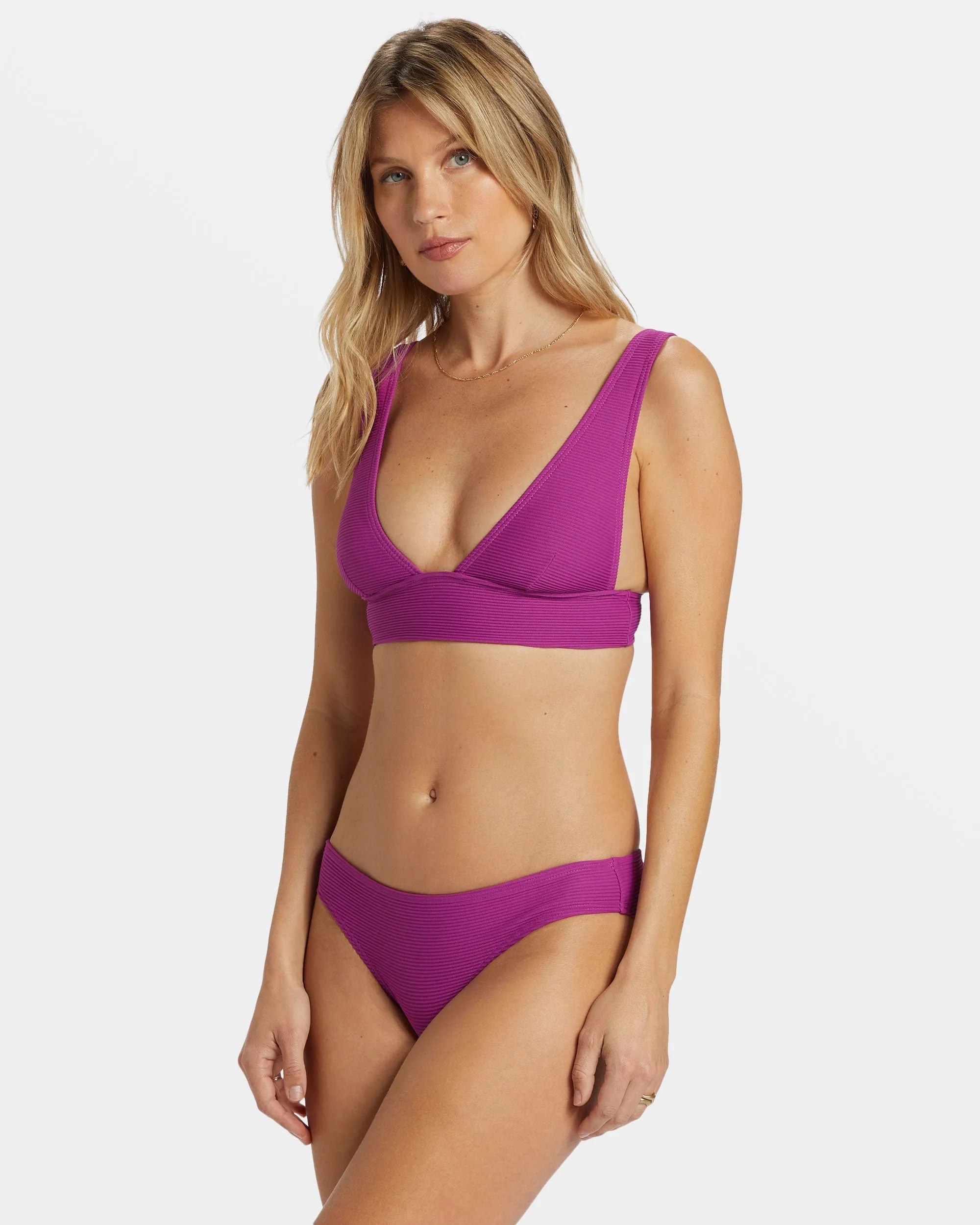 Tanlines Remi Plunge Bikini Top - Berry Bliss