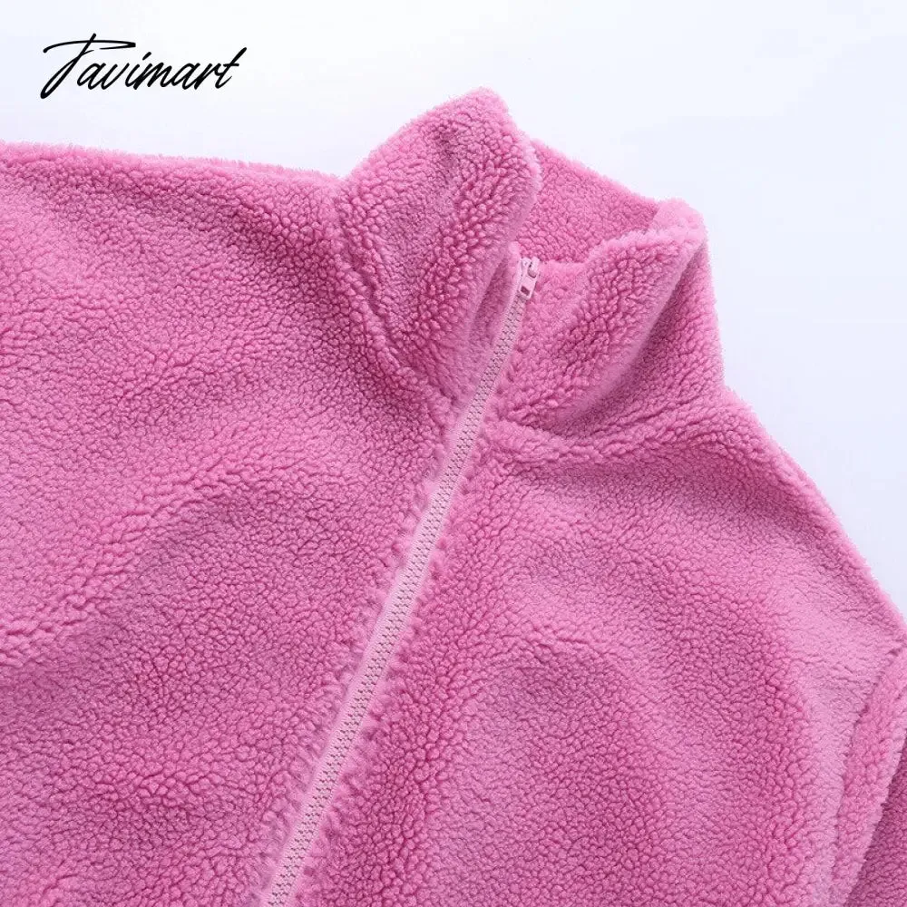 Tavimart Fleece Tracksuits Women's Winter Set Fashion Streetwear Y2k Casual Bra Vest Sweatpants Crop Tops 3 Piece Set Sexy Outfit