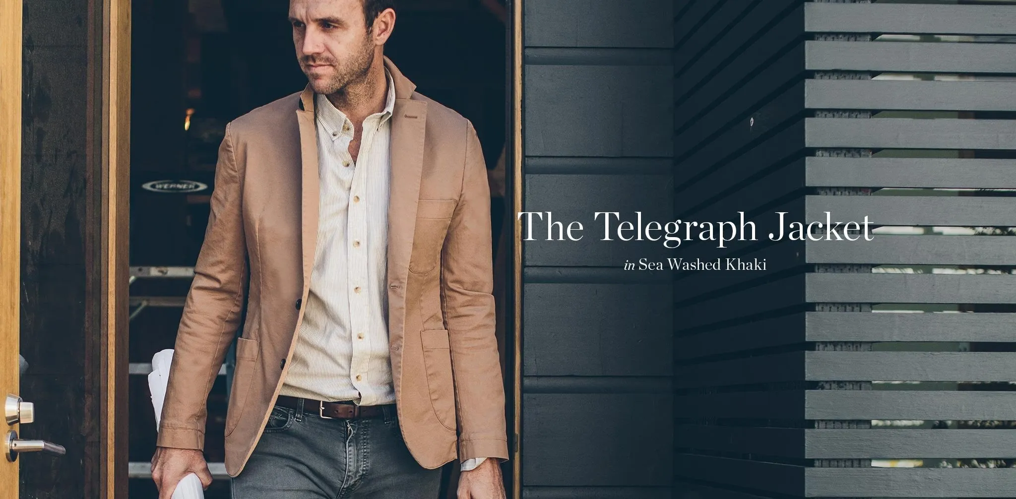 The Telegraph Jacket in Sea Washed Khaki