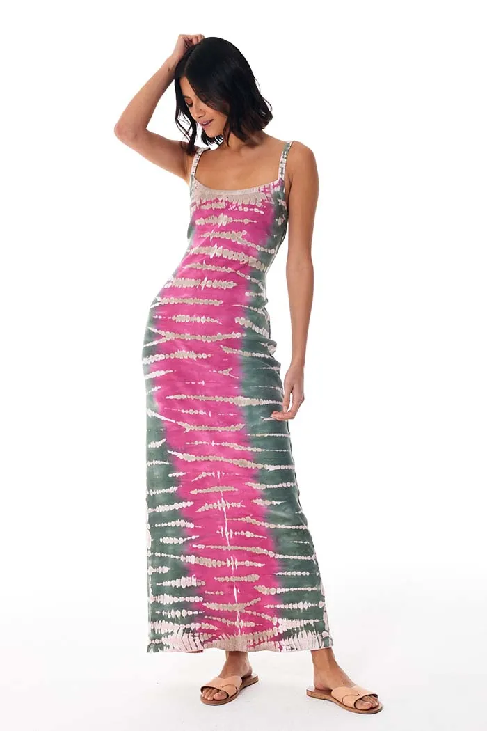 Tonya Maxi Dress // Pink Flash Reef Wash