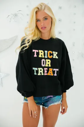 TRICK OR TREAT BLACK PULLOVER