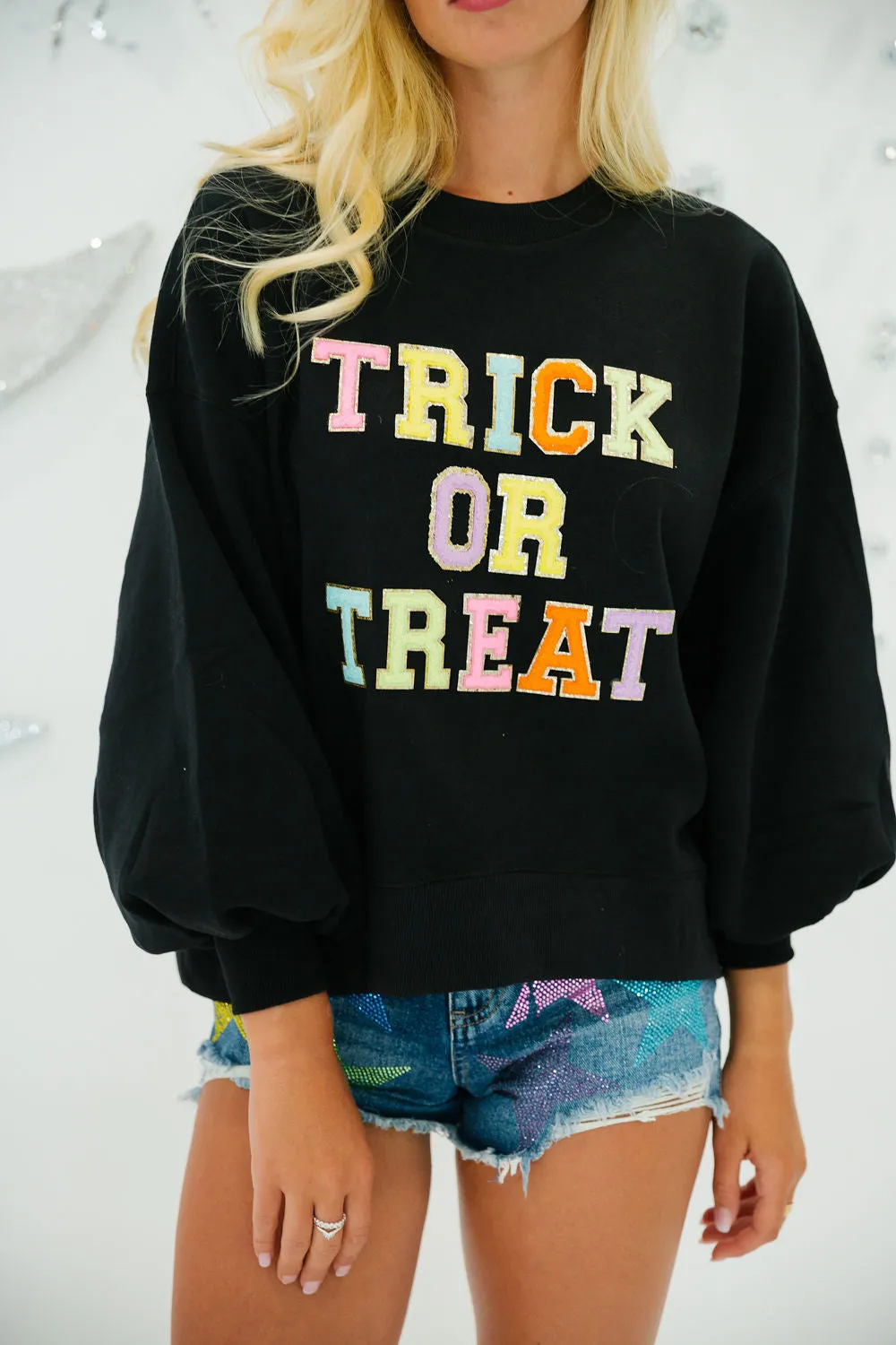 TRICK OR TREAT BLACK PULLOVER